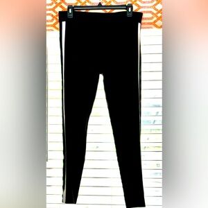 LOFT Women’s Tuxedo Ponte Knit Black/ White Striped Tuxedo Pants Size 6